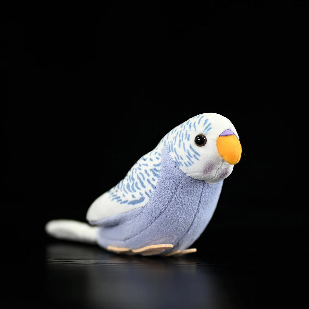 Simulation budgie doll plush toy, 10 cm tall, plush fabric with PP cotton filling, image colour