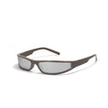 Women's narrow frame sunglasses in future style design with mercury colour options for sun protection and fashion wear