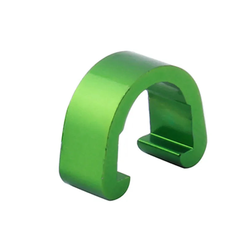 Aluminium alloy C buckle in assorted colours, showing dimensions of 10.2mm by 13mm.