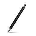 Two-in-one capacitive stylus pen with metal body and round and cloth tips for touchscreen phones and tablets