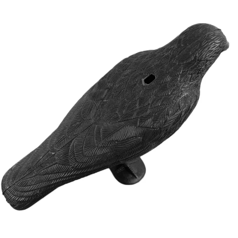 PE animal repeller decoy in owl and crow styles with owl 16 x 15 x 38.5cm and crow 38 x 12.5 x 23cm