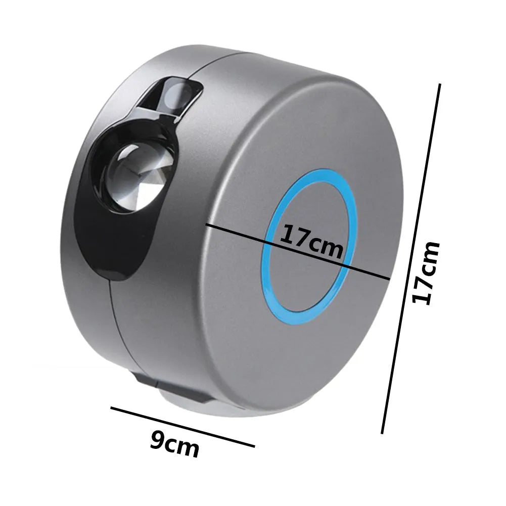 Grey ABS starry sky projection lamp with remote control for indoor atmospheric lighting