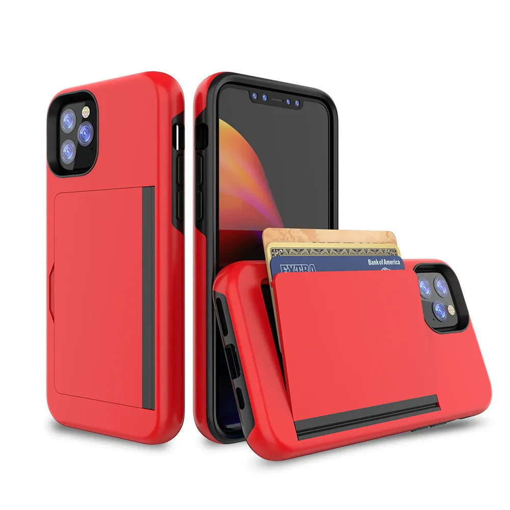 Slim black protective case for Apple iPhone 11 Pro Max on a table.