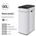 Stainless steel smart trash can with inductive opening and deodorant system in square bucket design
