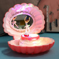 Shell ballet girl music box, plastic, 160x130x155mm, random colour, wind-up mechanism