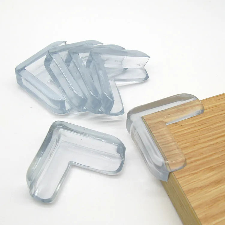 Baby silicone protective pad L-shaped thickening anti-collision table corner cover set of 12 pieces