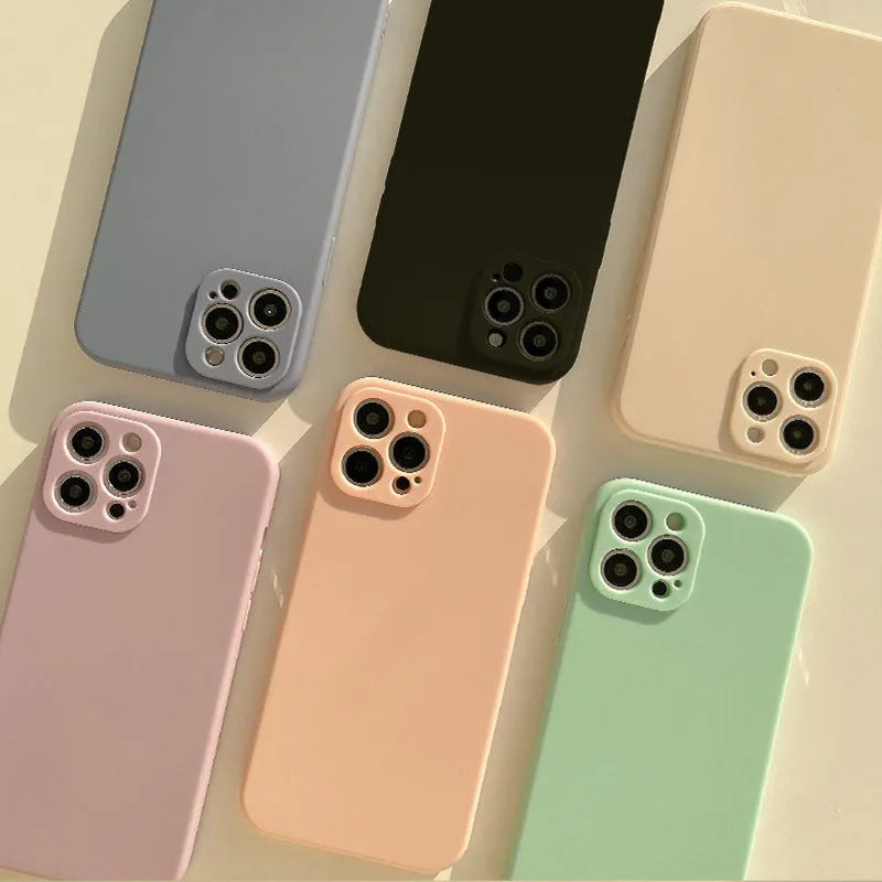 Frosted TPU phone case for iPhone 14 models shown in slate blue colour.