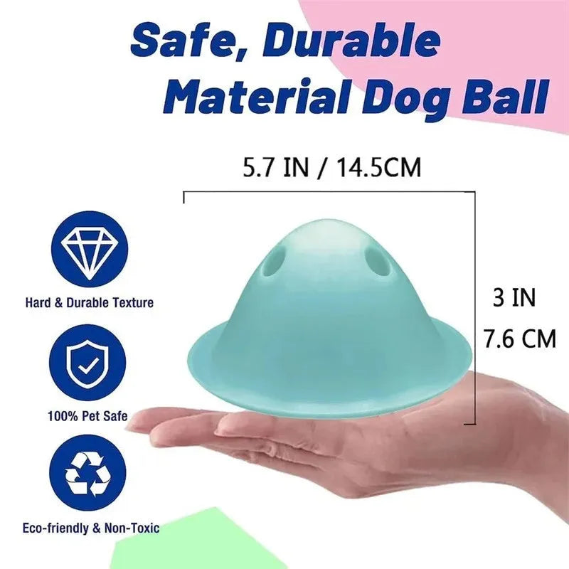 PP material interactive dog puzzle toy with hidden treat slots measuring 140x140x70mm