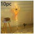 DIY LED luminous transparent balloon rose bouquet kit with artificial flowers and lights for assembly.