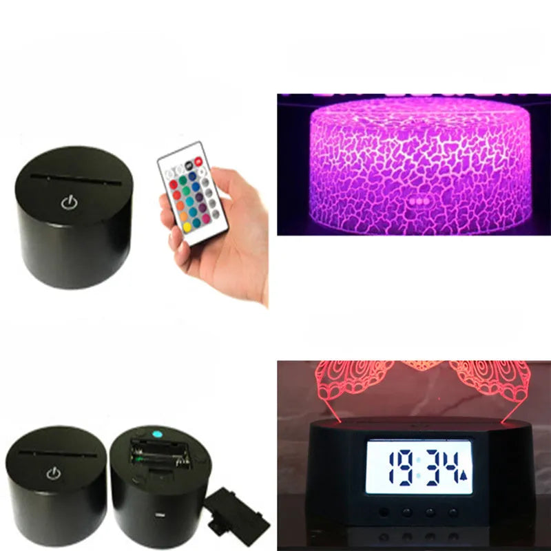 Creative 3D gamepad night light in black with remote control, seven colour options, USB powered, 200 x 150 x 87 mm