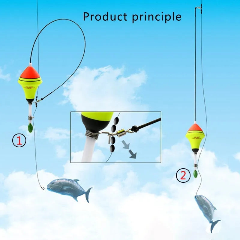 Automatic fishing float set 39cm Nano EVA with high-carbon rod and stainless steel parts