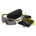 Tactical shooting glasses in black with polycarbonate frame and 13cm temple length