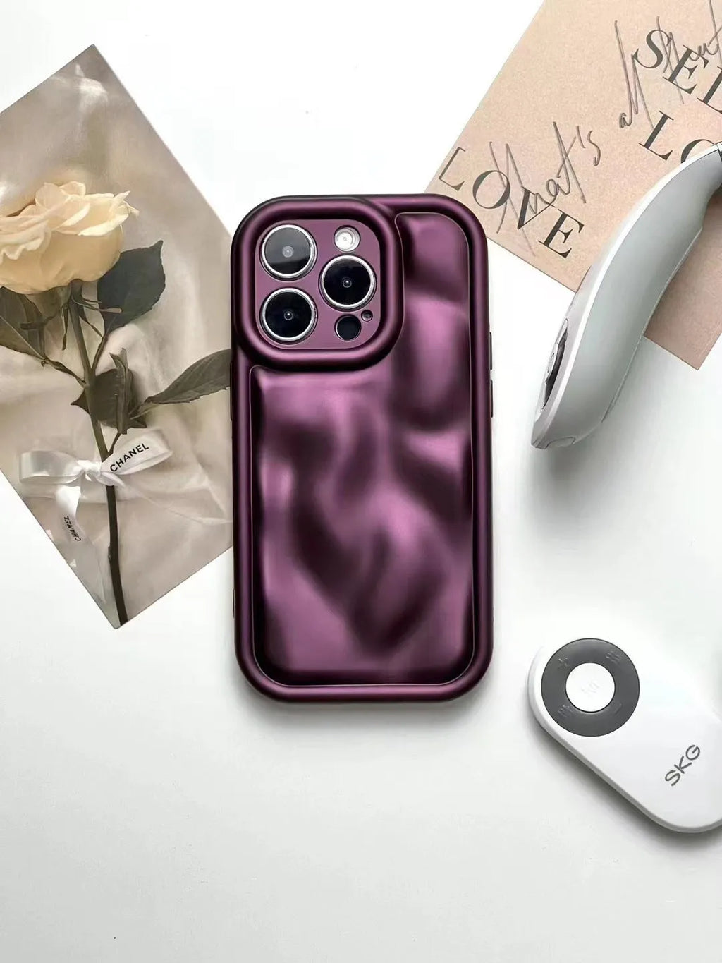 Frosted meteorite pattern three-dimensional drop-resistant soft rubber phone case for Apple iPhone, black colour showing textured surface