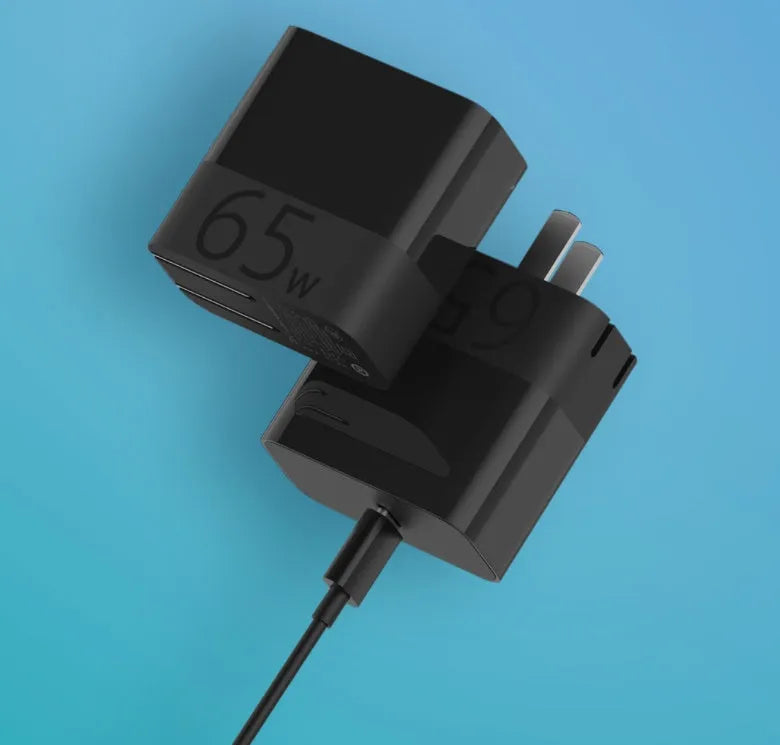 Black ZMI 65W USB-C laptop power adapter wall plug charger