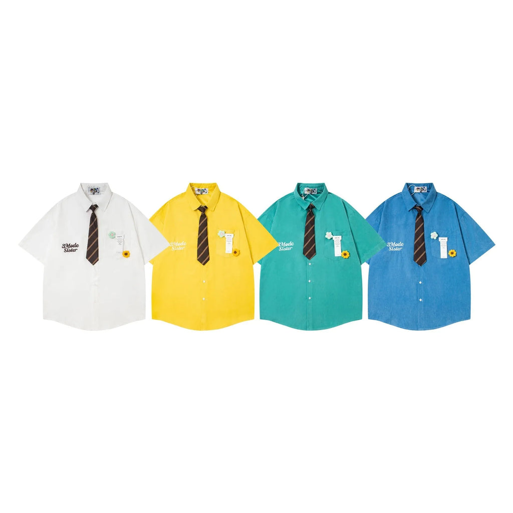 Hong Kong style baby summer top with floral pattern in blue colour