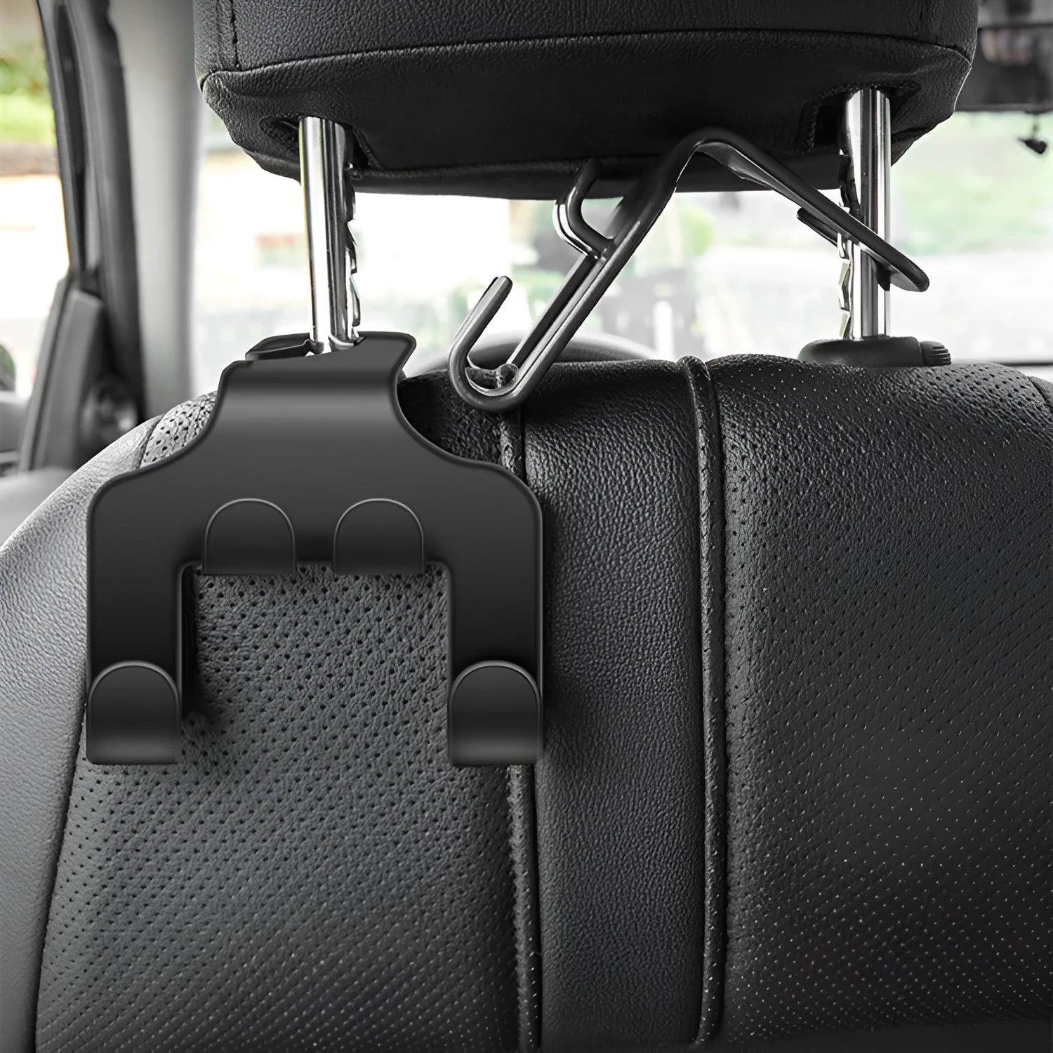 Car multifunction mobile phone holder hook made from ABS material for hanging items and bracket use