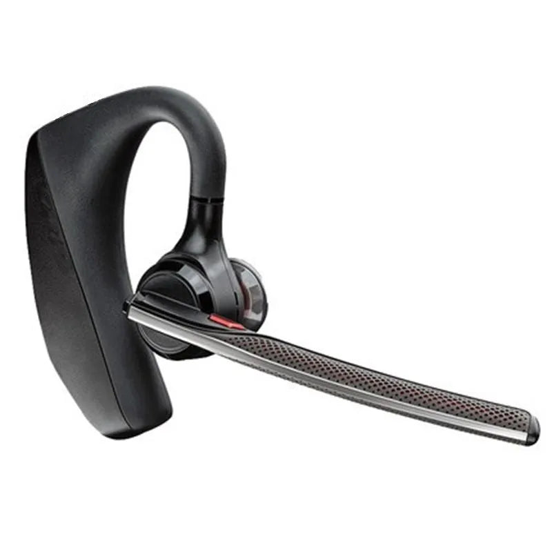 Black plastic Bluetooth sports headphones with a USB port and a battery display.