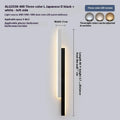Simple modern wall lamp with a long acrylic shade and grid-free strip light design.