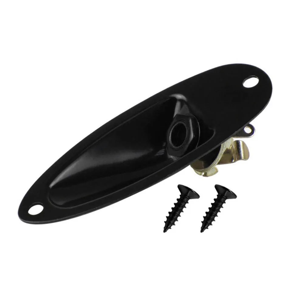 Black alloy electric guitar ST boat output socket jack for guitar and bass replacement