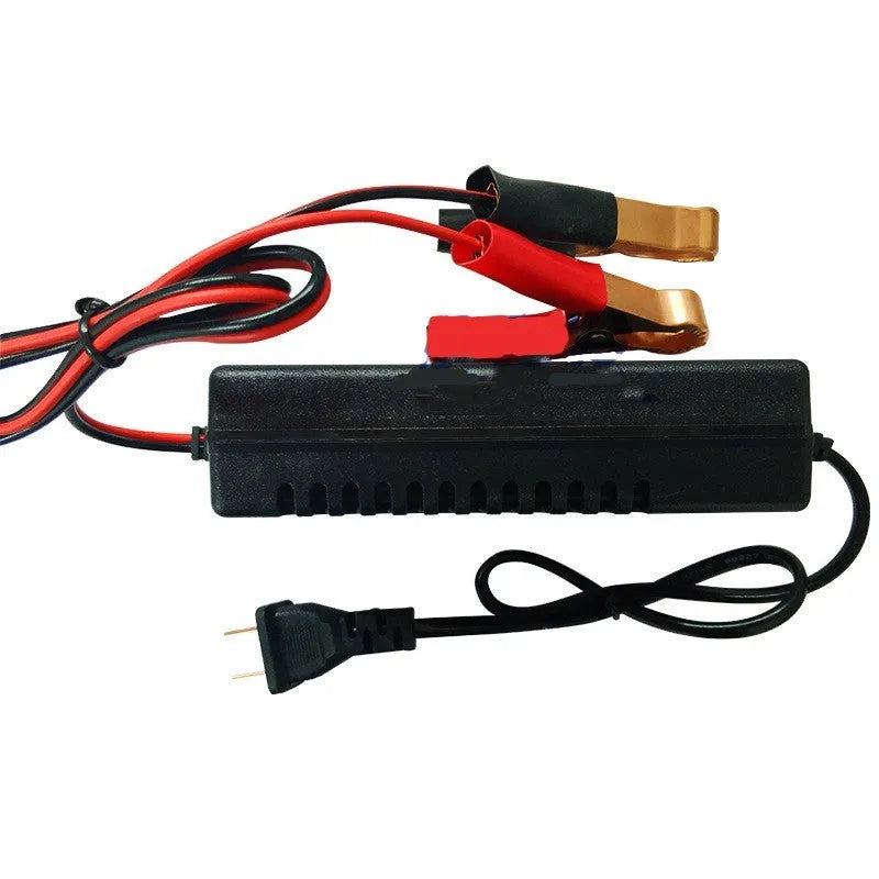 12V 3A lead acid battery charger for motorcycles, cars, and EVs with automatic maintenance features