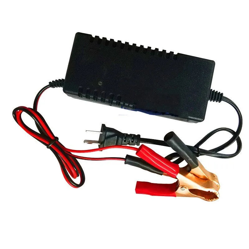 12V 3A lead acid battery charger for motorcycles, cars, and EVs with automatic maintenance features