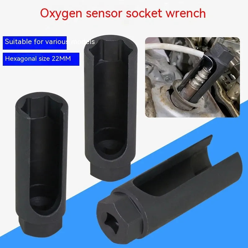 Black chromium vanadium steel oxygen sensor sleeve for 22mm automotive sensors