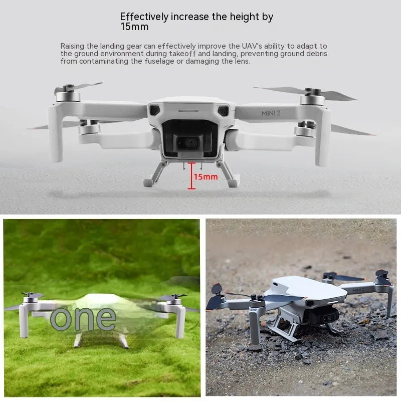 UAV landing gear folding monopod accessory in plastic with height increasing tripod, 8.7cm unfolded size