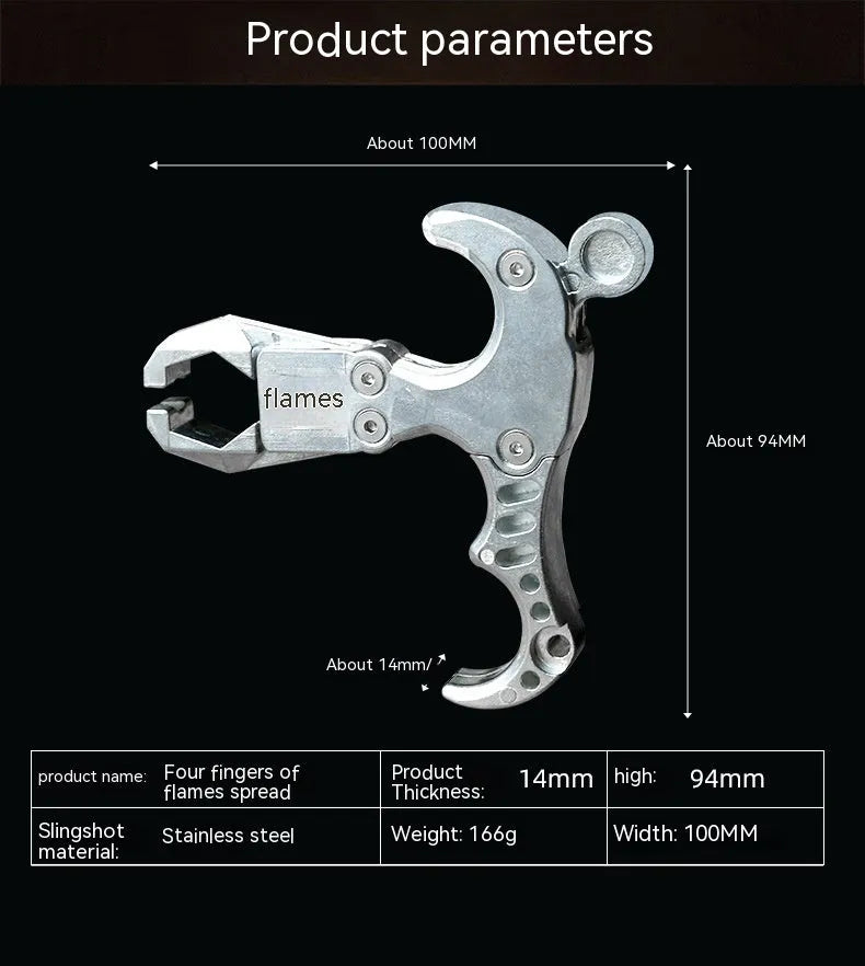 Zinc alloy fishing release aid with two-axis harpoon clip and stainless steel dispenser for spearfishing