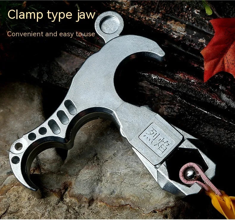 Zinc alloy fishing release aid with two-axis harpoon clip and stainless steel dispenser for spearfishing
