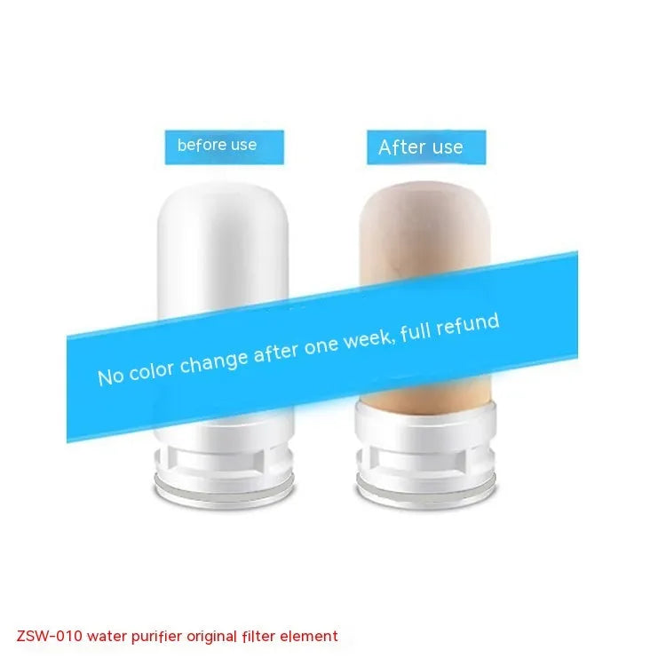 White diatom ceramic water filter element with 43x43x100mm dimensions for water purification systems