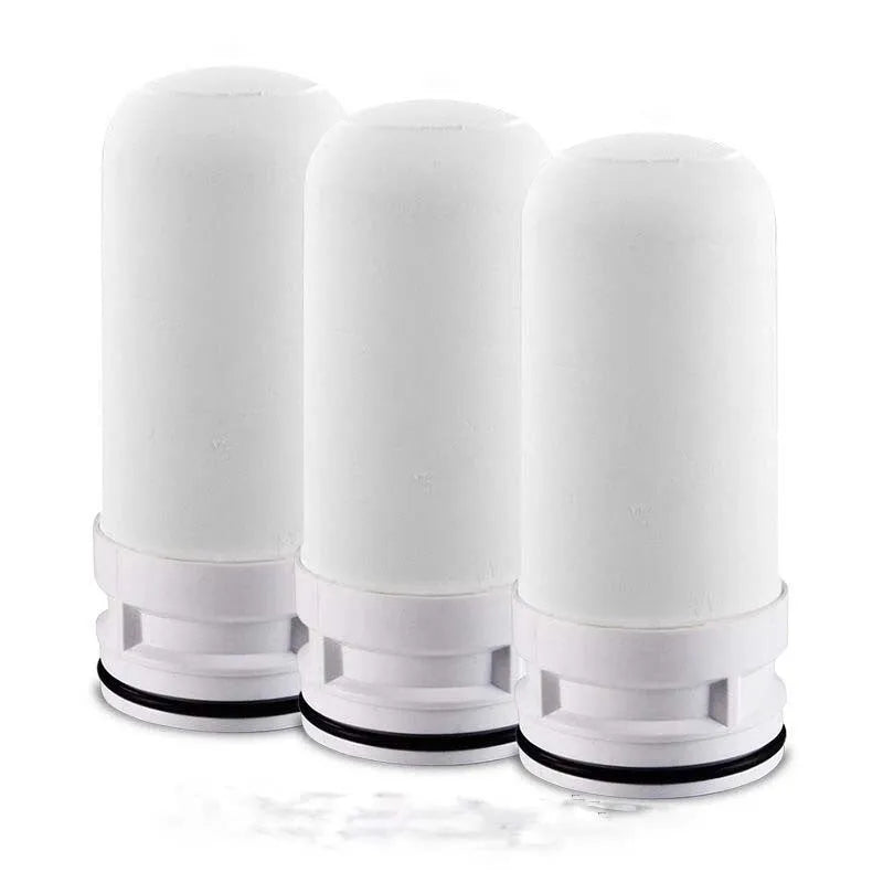 White diatom ceramic water filter element with 43x43x100mm dimensions for water purification systems