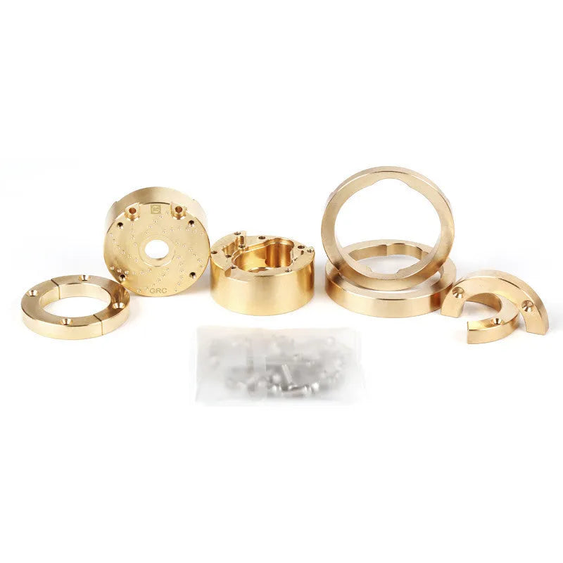 Brass gearbox cover replacement part for mechanical toy axle doors
