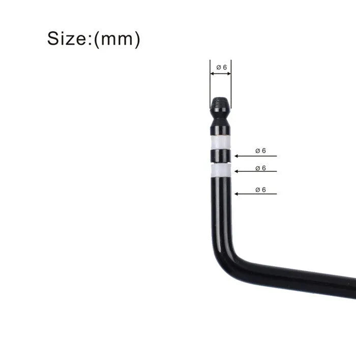 A metal guitar tremolo arm in a choice of black, blue, gold, or silver finishes.