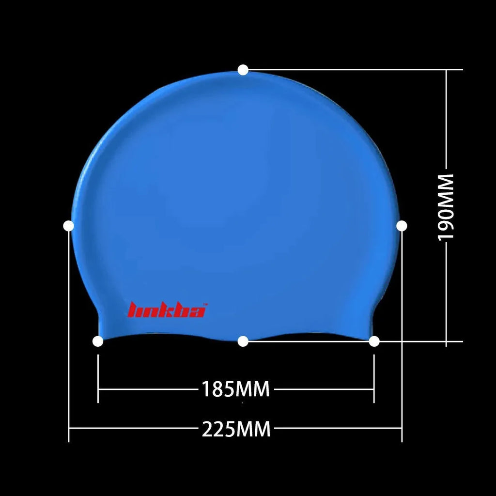 Silicone swimming cap with waterproof earmuffs design in multiple colour options for swimming