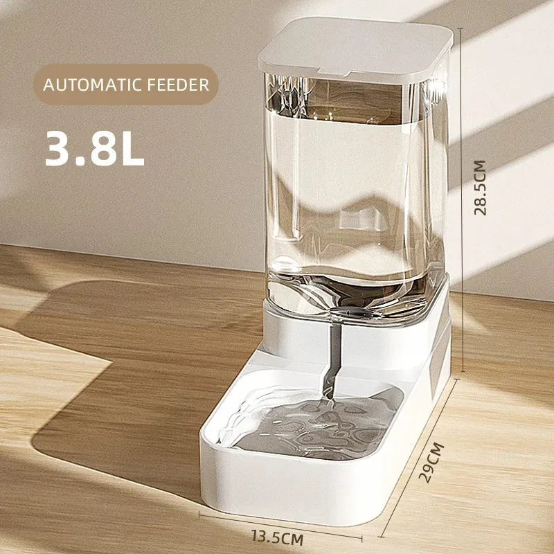 Plastic cat and dog water dispenser automatic feeder with large capacity see-through design 38l