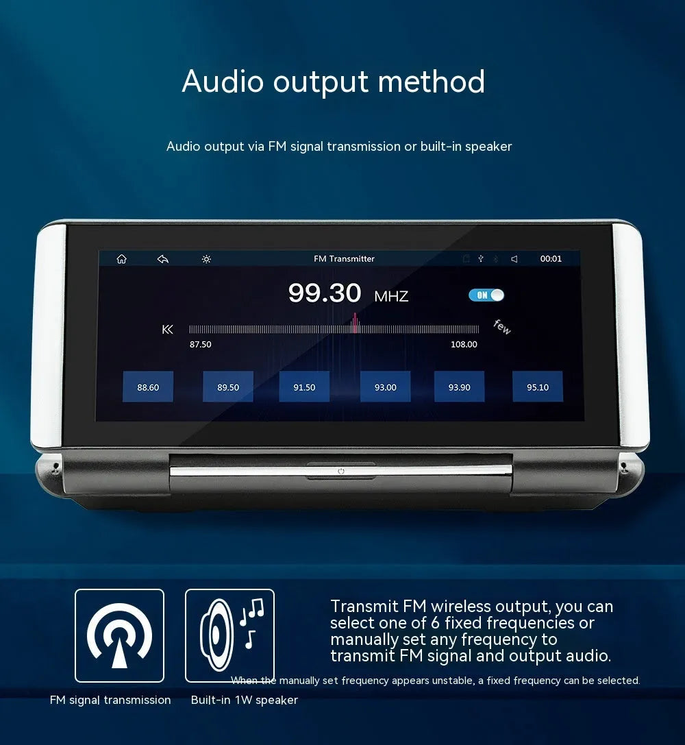 6.86 inch black vehicle MP5 player with screen showing CarPlay interface