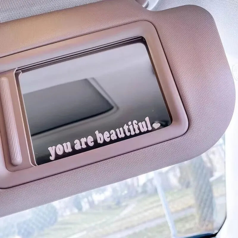 Sport PVC vinyl sticker with 'You Are Beautiful' text in multiple colour options on white background