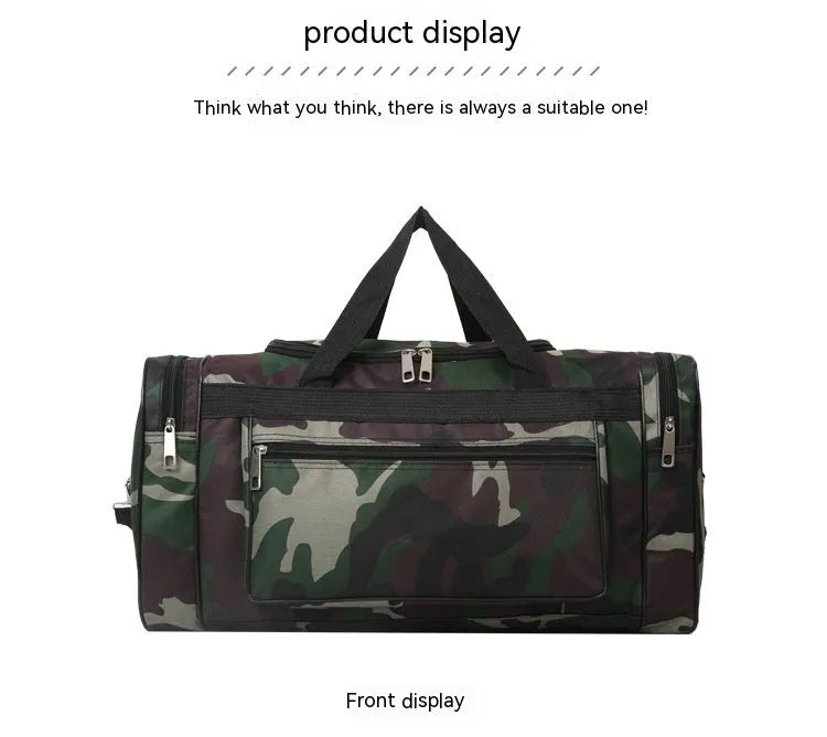 Camouflage waterproof luggage bag with striped pattern and below 20L capacity