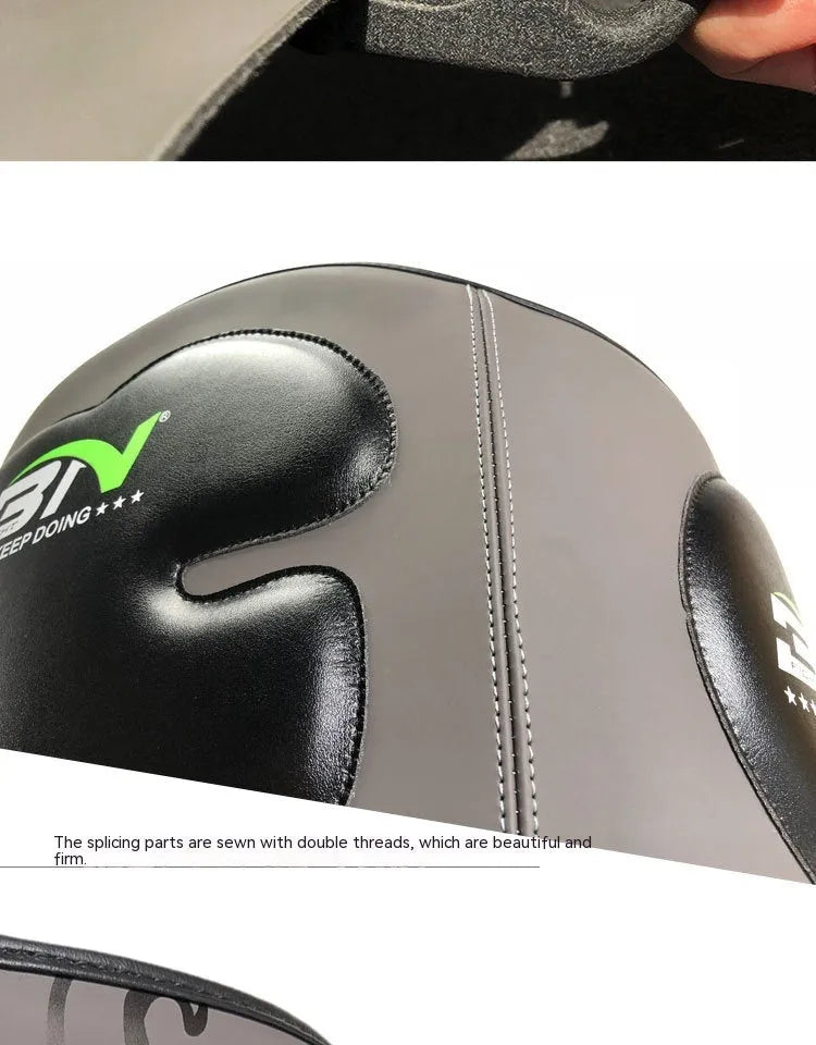 Sanda boxing waist protection target in dark grey or khaki, thickened for impact absorption.