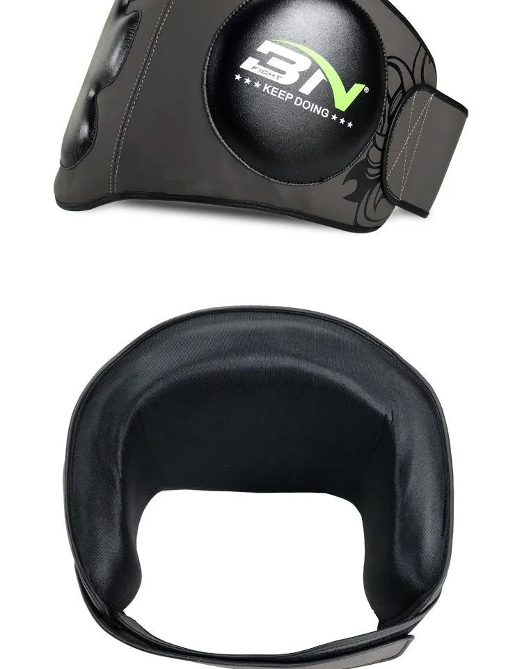Sanda boxing waist protection target in dark grey or khaki, thickened for impact absorption.