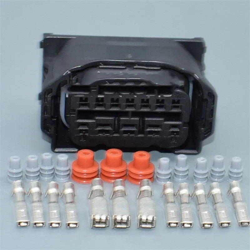 Black BMW headlight electrical connector plug for X1 E90 E92 models with DJ7121W-1.5 2.8-21 specification
