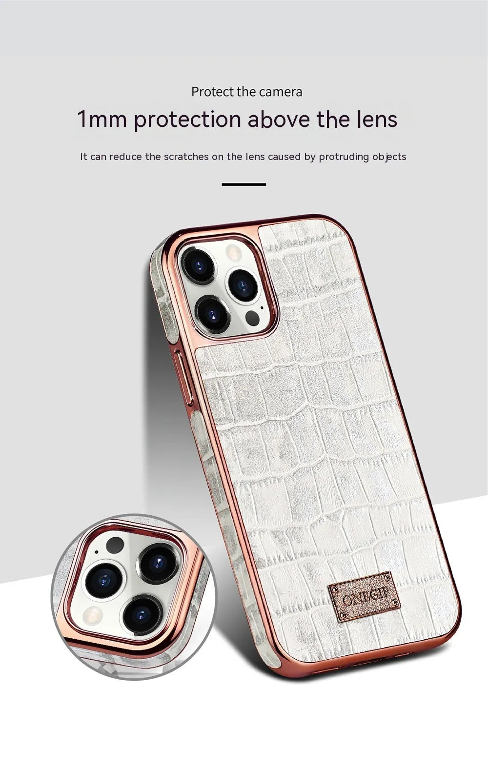 Real skin electroplated phone case for iPhone 12 and 12 Pro Max in green, pink, white with grid screen design