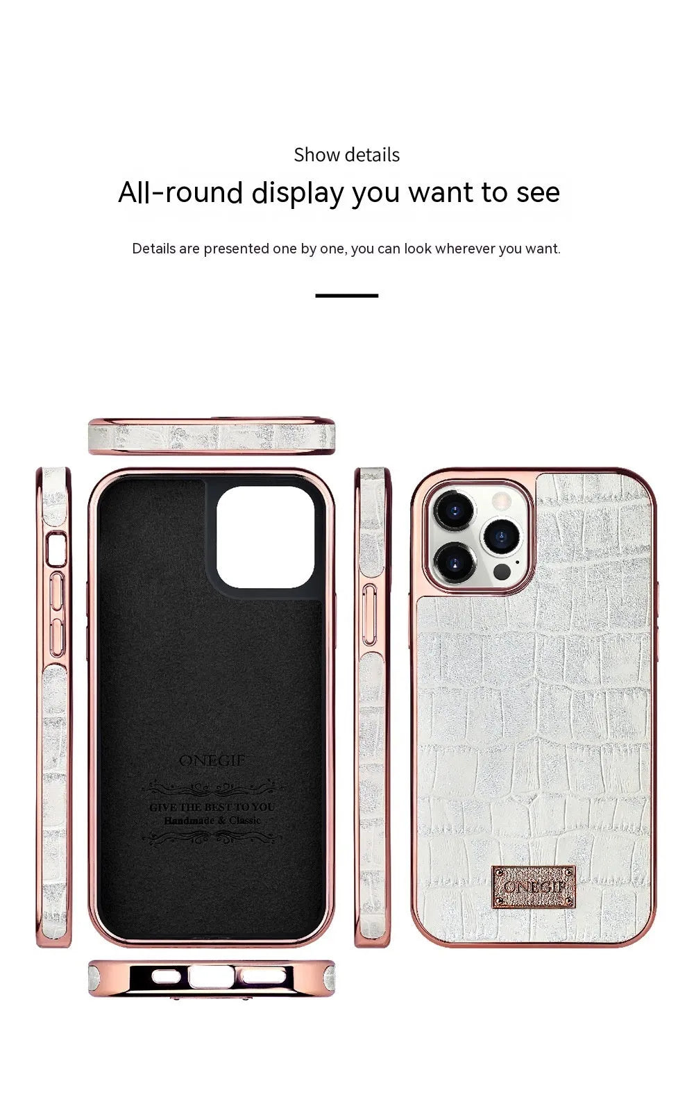 Real skin electroplated phone case for iPhone 12 and 12 Pro Max in green, pink, white with grid screen design