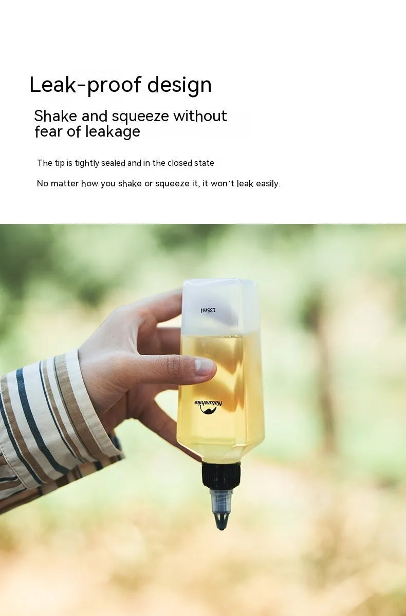 Naturehike six-piece set of simple white portable plastic seasoning bottles for outdoor use.