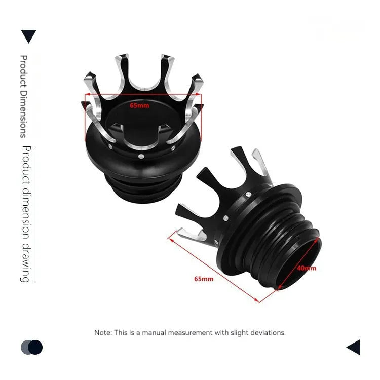 Aluminum alloy motorcycle fuel tank cap for Harley Davidson Sportster 883 and compatible models