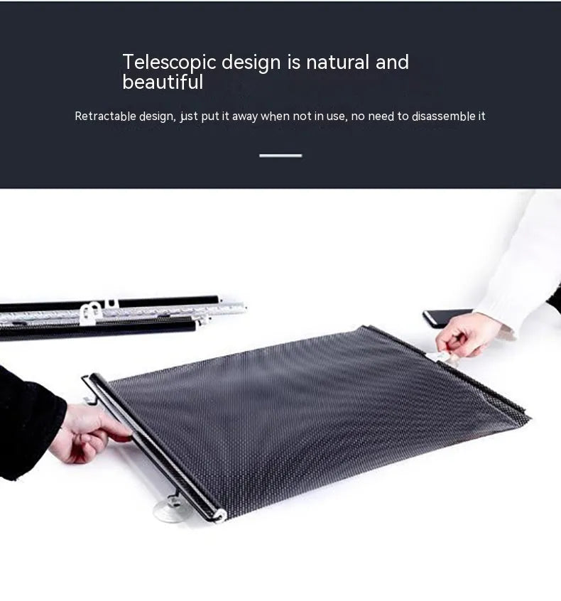 Silver Laser automatic winding thermal insulation car sunshade for windscreen universal fit PVC