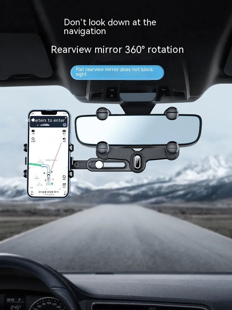 ABS automobile rear view mirror bracket for 7th generation upgraded folding rod rearview mirrors