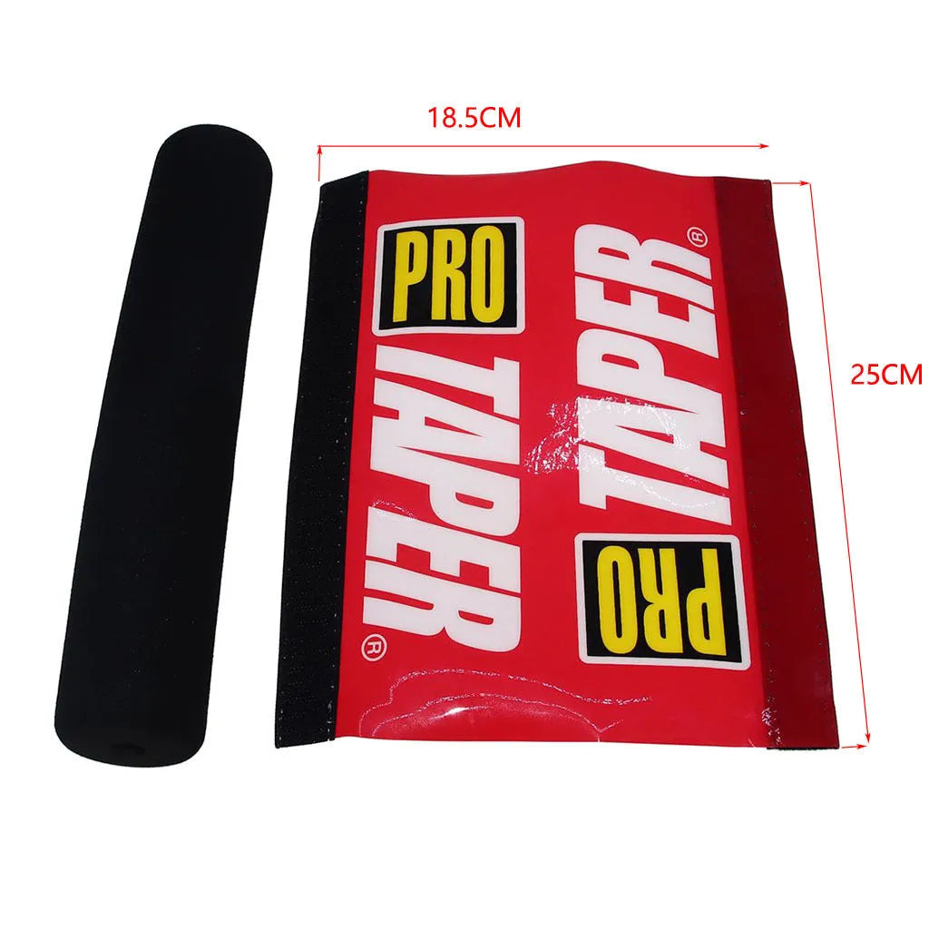 25cm motorcycle chest protector cover in black blue red colours for off-road vehicles