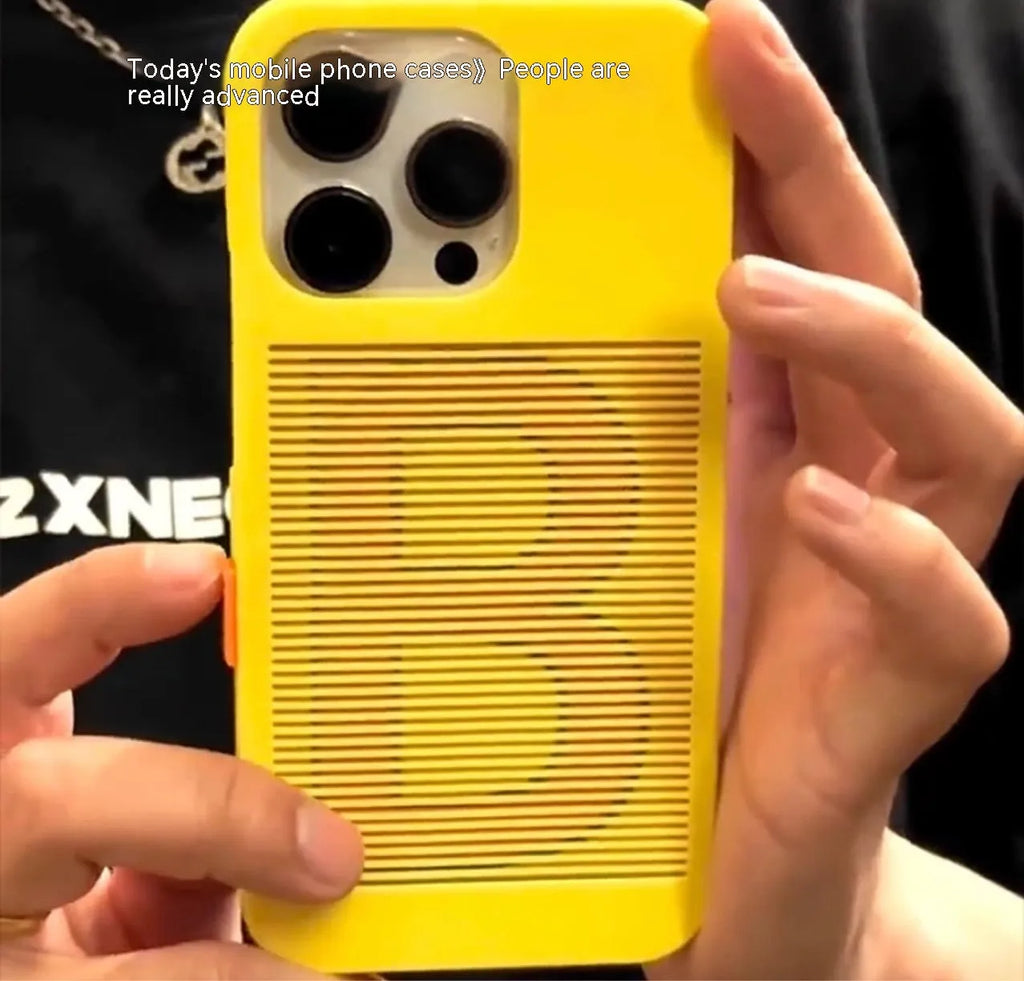 Hard plastic frosted phone case for iPhone with creative finger transformation design in yellow
