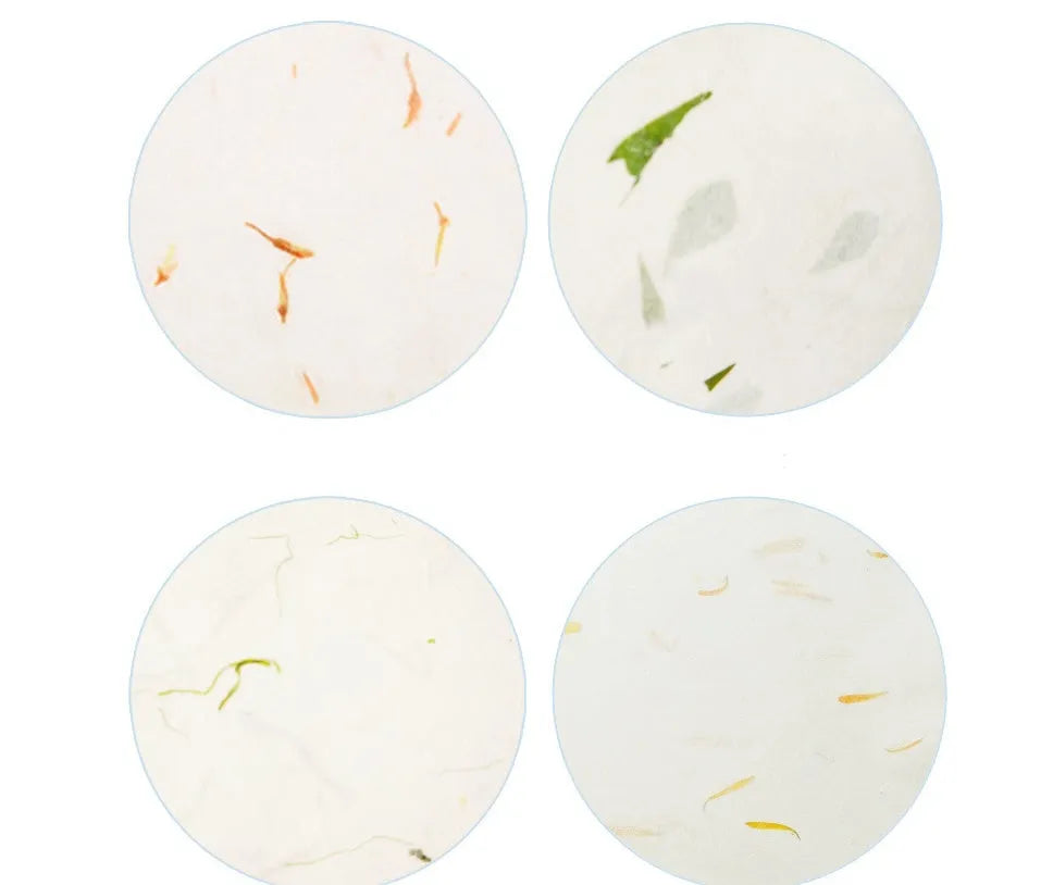Ten sheets of Chinese-style painting paper in Green leaf design, each measuring 27.5 by 16.7 cm.